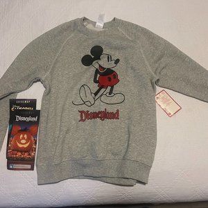 Disney Parks Disneyland Classic Mickey Mouse Heather Gray Vintage Sweatshirt